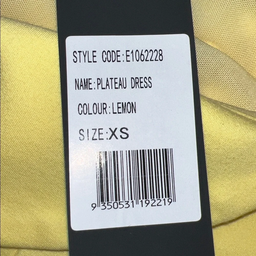 Elliatt Plateau Midi Dress Lemon Yellow Size XS NWT